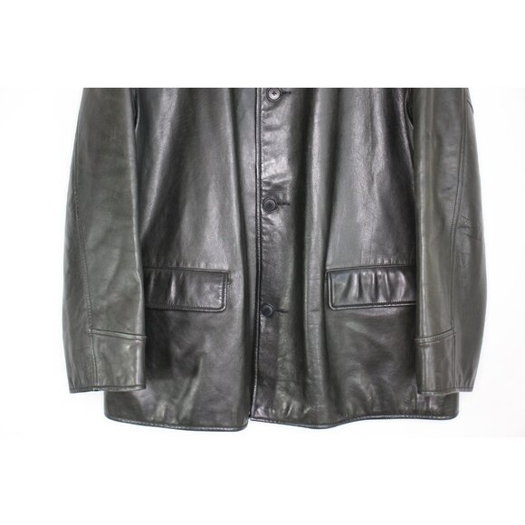 Vintage Polo Ralph Lauren Mens 2XL Wool Lined Car Leather Coat Jacket RARE M1076 - Picture 3 of 6